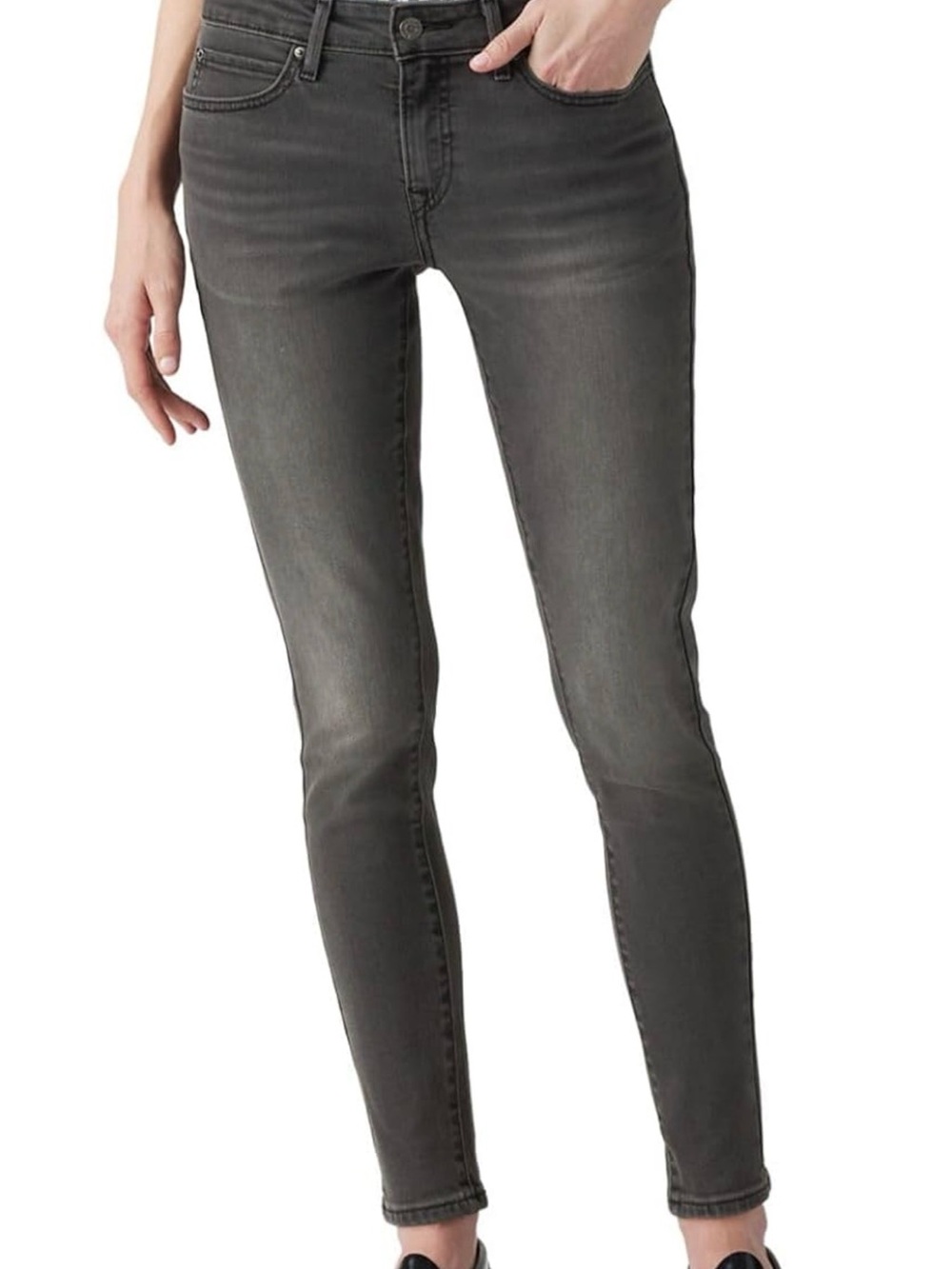 Levi's 711 Skinny Jeans in Faded Black
